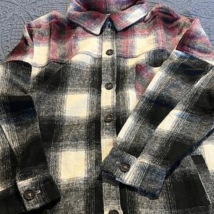 Zenana Outfitters Womens Plaid Flannel Shirt - Burgundy, Black, Cream